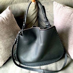All Saints genuine leather black hobo bag. Excellent condition. Brand new.